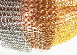 Wholesale Stainless Steel metal Ring mesh For Facades, Copper Metal Chainmail Ring Curtain from china suppliers
