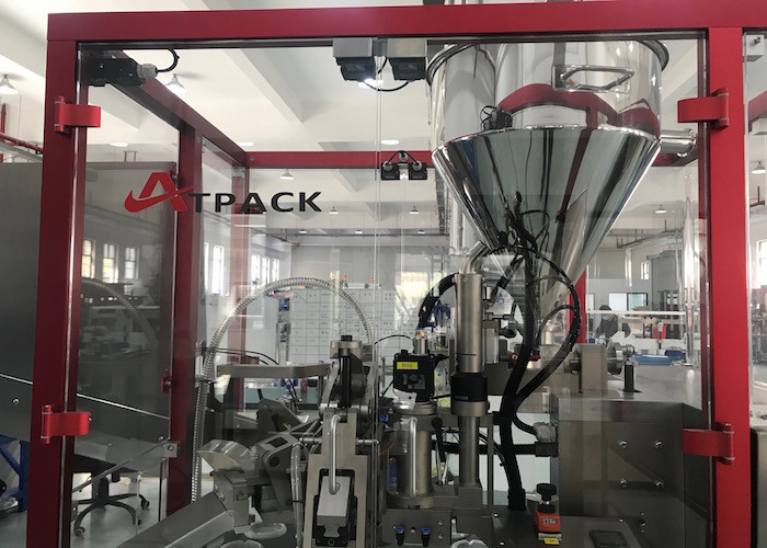 Hair Care Aluminium Tube Sealing Machine , Cosmetic Tube Filling Machine