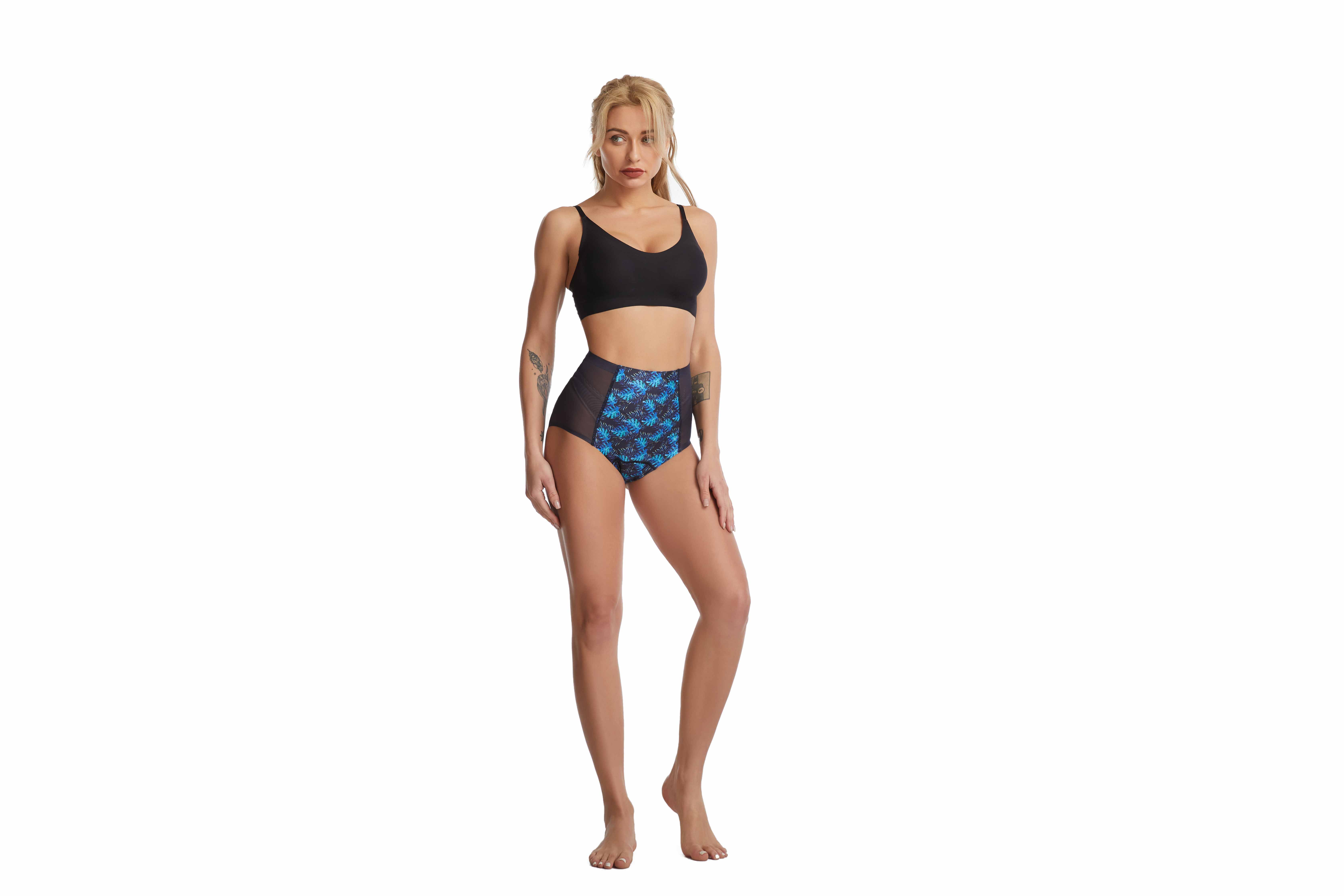 Anti Static High Rise Period Underwear Breathable Organic Menstrual Underwear