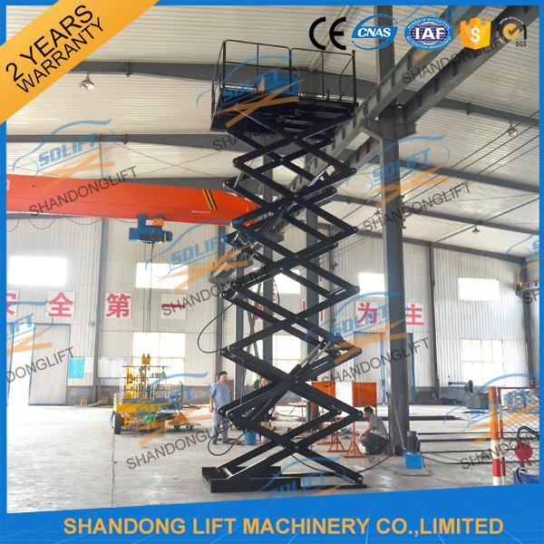 500kgs 10M Hydraulic Heavy Duty Scissor Lift Vertical Material Scissor Lift