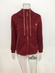 Winter women wear long sleeve zipper up hoodies for women