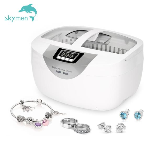 Skymen Mini Handheld Ultrasonic Jewelry Cleaner Machine 2.5L 70W 5 Digital Time
