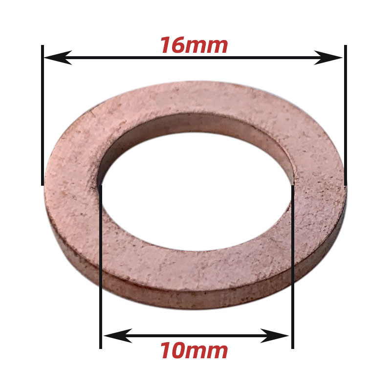 M10 10mm Brake Hose To Caliper Bolt Washer Copper Material