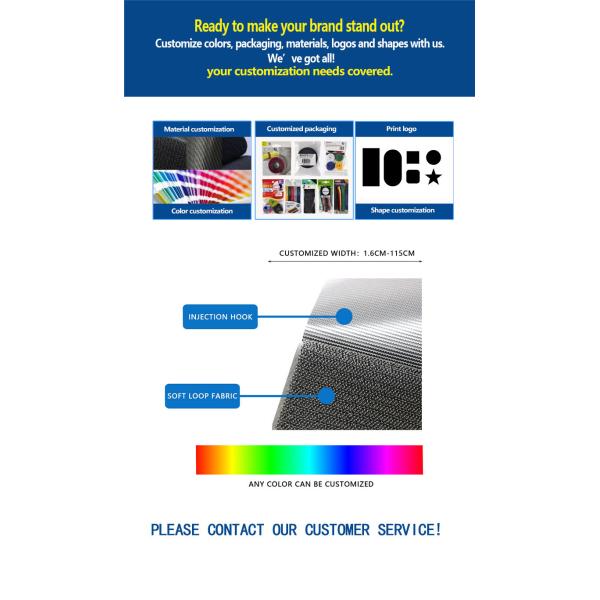 Non Fuzz Nylon Hook And Loop 115cm Single Sided Soft For Clothing Clothes And Shoes