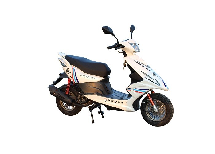 gas motor scooter 50cc 125cc 150cc GY6 engine front disc rear drum alloy wheel white plastic body