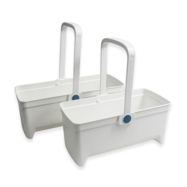 Stacked square buckets demonstrating space efficiency