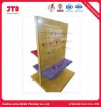 Powder Coated Gondola Retail Display Shelving Colorful With Wheels