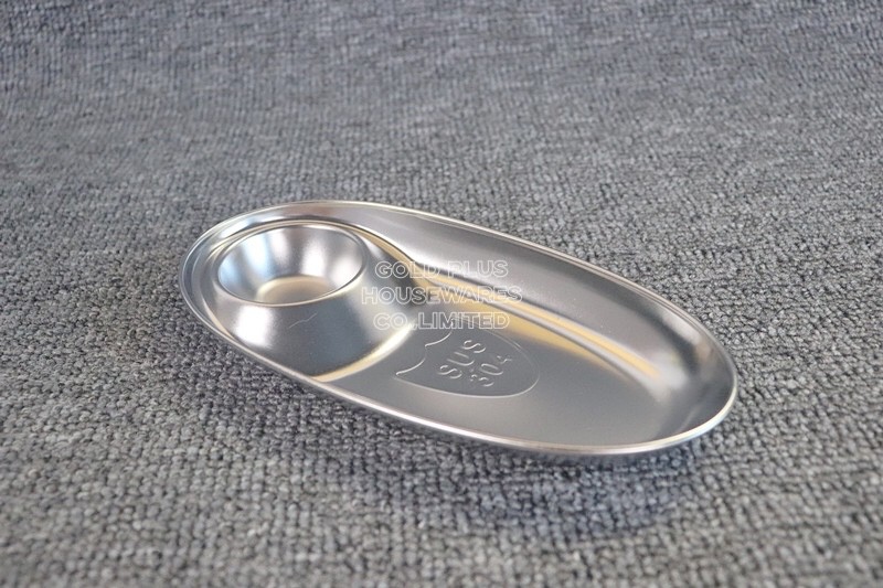 Seasoning dipping sauce dish stainless steel lunch box for elementary school students kids divided compartments plate