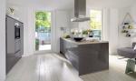 75in Family Stained Plywood Modern Beadboard Kitchen Cabinets U Shape Particle