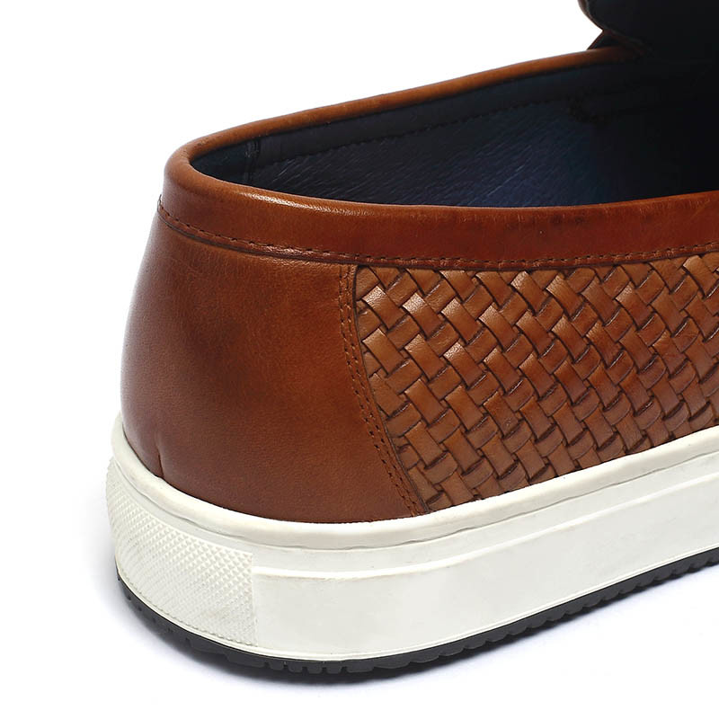 Tan Lace Up Anti Odor Breathable Mens Soft Leather Shoes