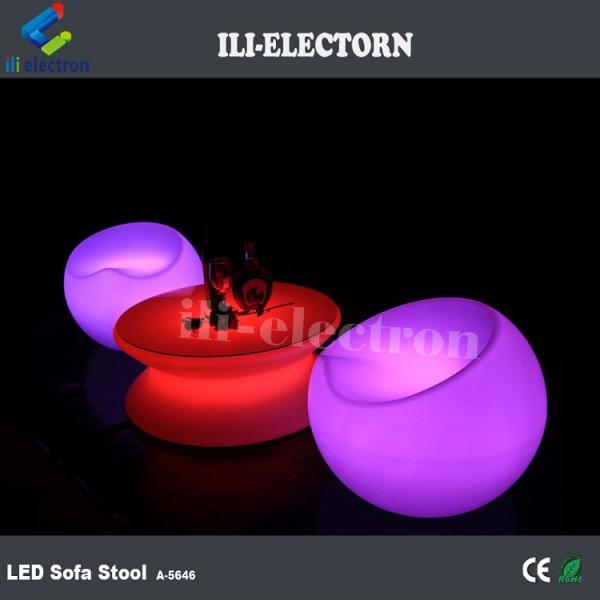 Illuminated multicolor change outdoor led light coffee table