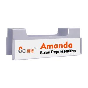China Cubicle Name Plate Holder N35-N52 30mm Strong Magnetic Name Badge Holders on sale