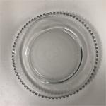 Clear Glass Beaded Charger Plates Wedding Event Gold Silver 32cm/27cm/21cm