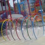 Water Park Indoor Splash Pad Equipment Fiberglass Colorful Rainbow Ring