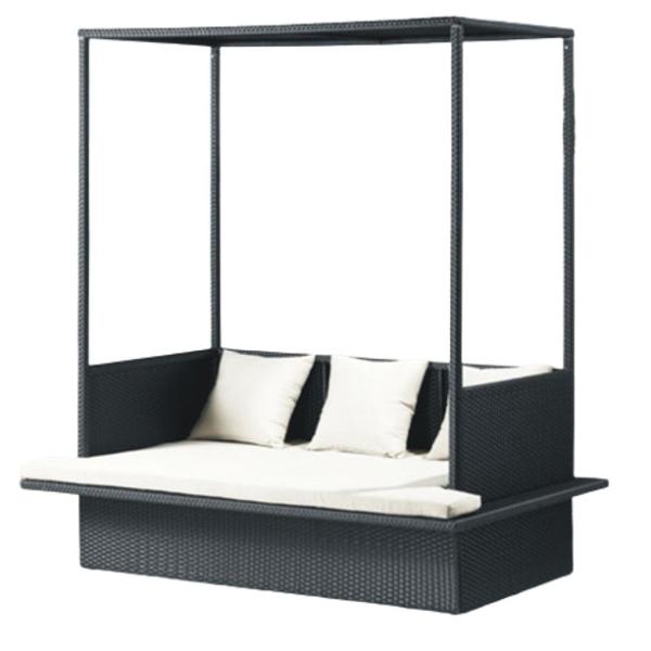 Wholesale hotel resort beach bed wicker rattan swimming pool cabana outdoor--