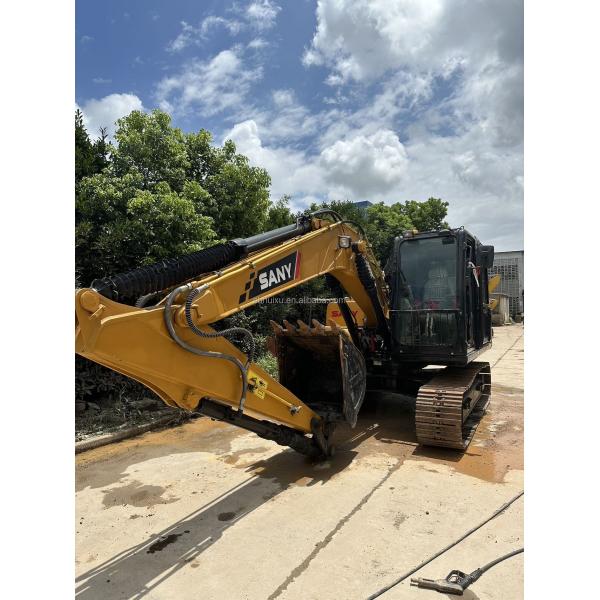 Yellow 13 Ton Chinese Used Excavator Sany 135 0.7m3 Bucket Capacity