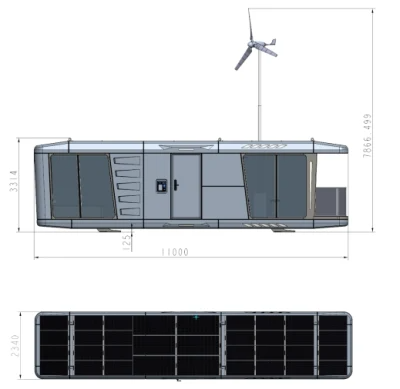 Prefab Space Capsule Villa House With Welded Steel Frame Structure