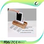 Bamboo wood phone stand portable bamboo smartphone holder