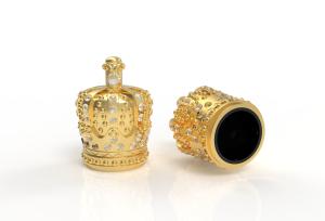 Wholesale Customized Luxurious Diamond Crystal Zamak Perfume Caps For Your Own Brand Bottles from china suppliers