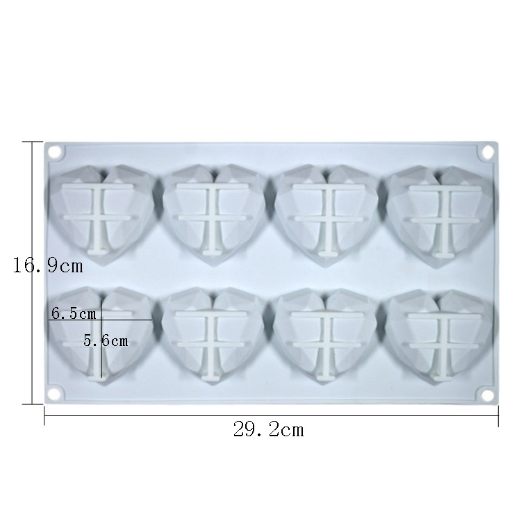 Heart Shape 3d Cake Mould Customized Food Grade Diy Handmade