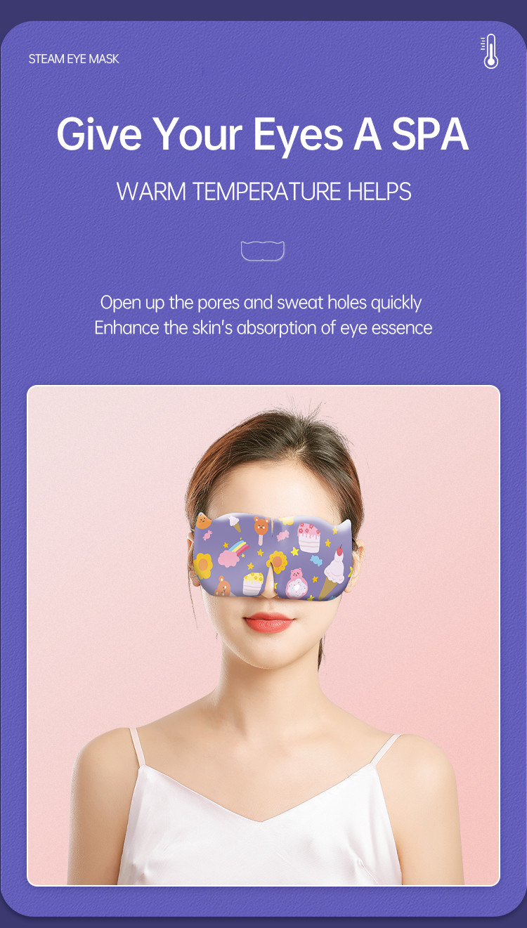 Soothing Steam Heated Eye Patch Headache Relief Disposable Eye Masks