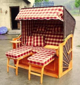Wholesale Waterproof Wooden Beach Chair &amp; Strandkorb , Two Seat Beach Chair from china suppliers