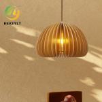 JYLIGHTING Pastoral Style Simple Retro Pumpkin Basswood Chandelier Study Bedroom