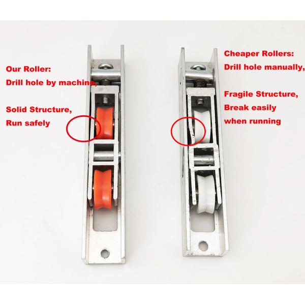 Aluminum Sliding Door Roller Set 256pcs Carton Low Noise 2-Year Warranty