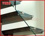 Straight Stringer Staircase VK07S Tempered Glass, 304 Stainless steel glass