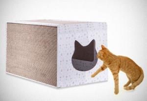 Wholesale Light Weight Corner Cat Scratcher , Heavy Duty Cardboard Scratching Box For Cats from china suppliers