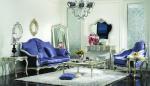 Dark Blue Luxury Living Room Furniture Sectional Velvet Modern American Sofas