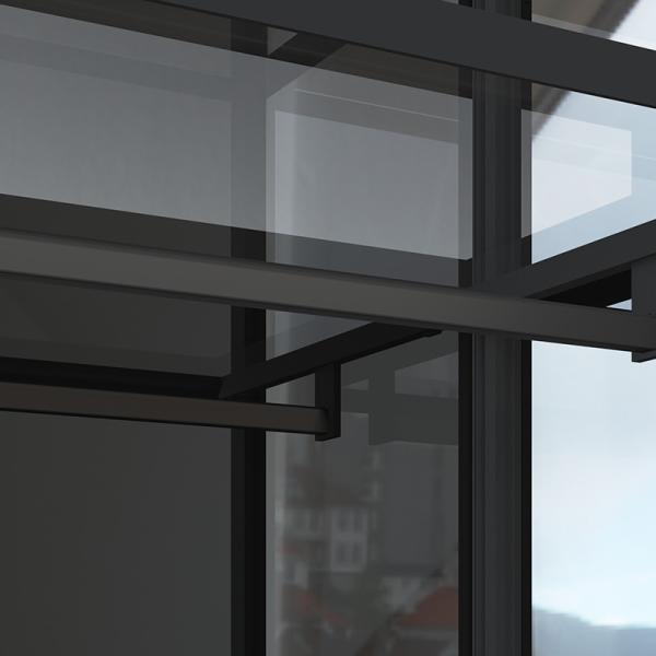 Champagne Aluminium Profile Hanging Rail Rod Cabinet Accessories