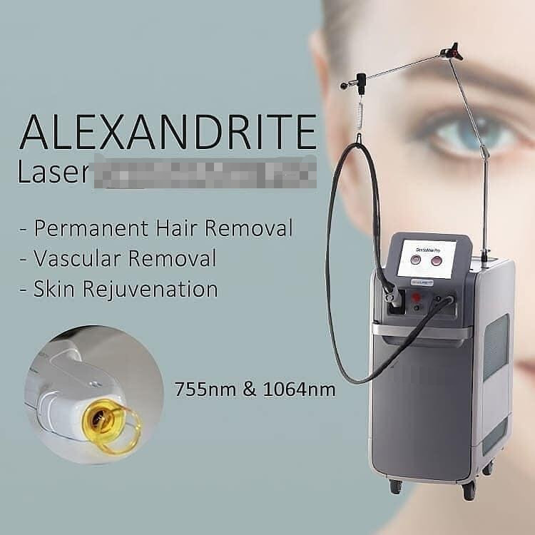 Salon Nd Yag Alexandrite Laser Hair Removal Machine Vascular Removal 755nm