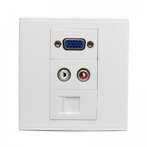 China VGA Audio Network Port Modular Faceplate Wall Plate Outlet Terminal Block Socket Panel on sale