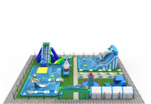 Wholesale Inflatable Land Water Park Swimming Pool With Obstacle Course from china suppliers