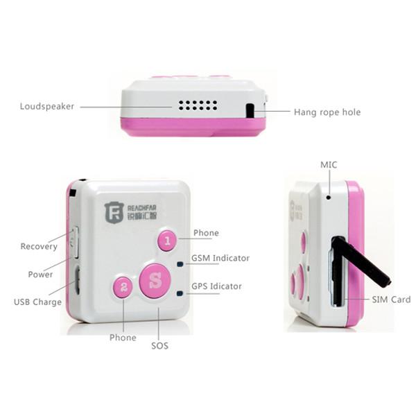 Reachfar rf-v16 child small gps gprs bracelet personal tracker two way