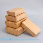Custom Printed Take Away Food Packaging Kraft Paper Lunch Box Paper Pizza Box