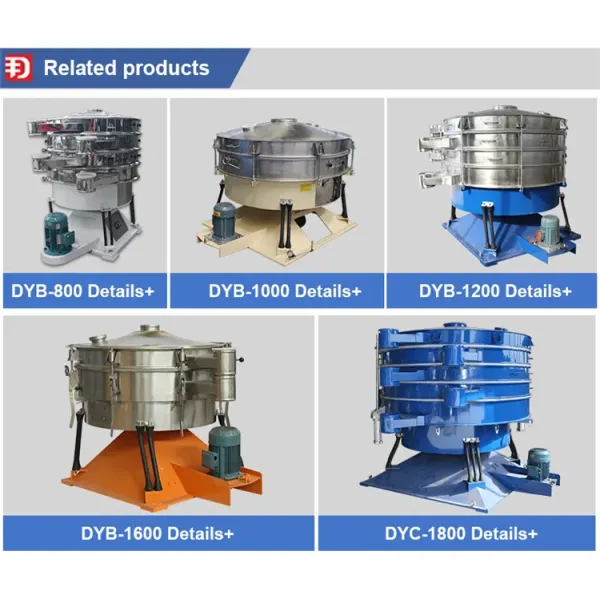 Clay Tumbler Screening Machine Round Vibrating Sieve For Food Processing
