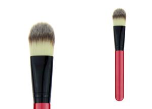 Wholesale Red Wooden Handle Synthetic Hair Flat Top Foundation Brush In A Opppoly Bag from china suppliers