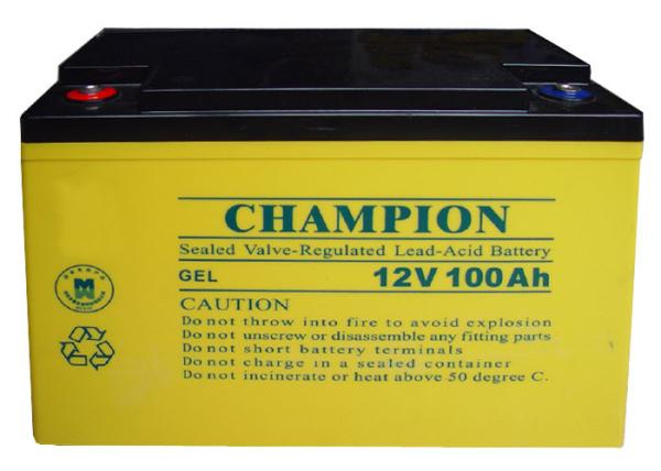 China Champion Battery 12V100AH NP100-12-G Sealed Lead Acid GEL Battery, Solar