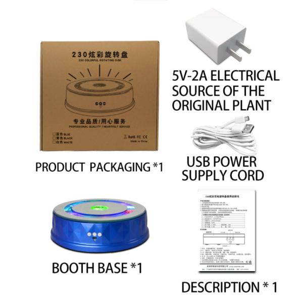 Multifunction Automatic Rotating Stand Bluetooth Speaker Musical Electric Display Stand