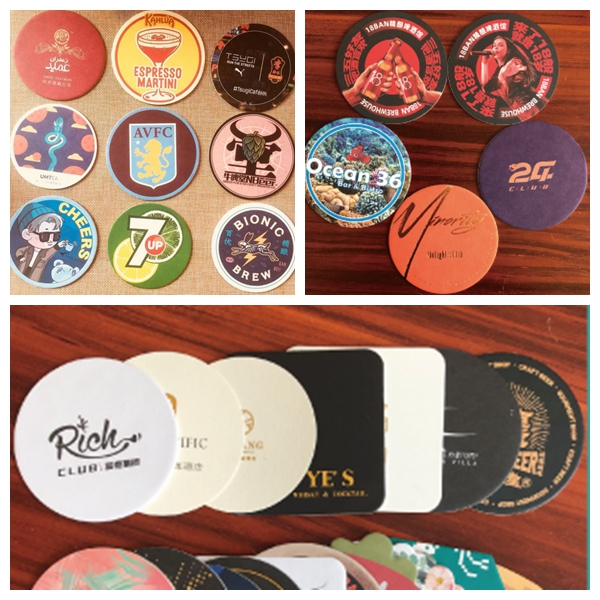 Wood Pulp 0.7mm 1.6mm Absorbent Cardboard For Beer Mat Offset Printing 
