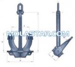 Stockless Anchors Hall Anchor For Marine Stockless Hall Anchor