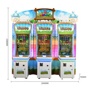 Wholesale 3 Players Redemption Arcade Machines Adjustable Difficulty Happy Fruits Coin Ticket Lottery Dispenser Video Game Machine from china suppliers