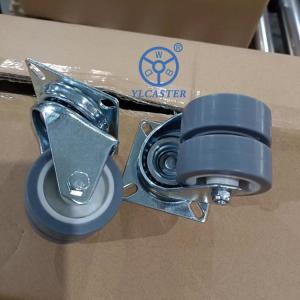 Wholesale 3 Inch High Load Double Wheel PVC Casters Swivel Plate from china suppliers