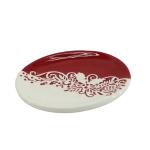 4 Pieces Bathroom Ceramic Accessories Set Red Painted Christmas Theme
