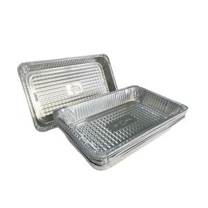 Wholesale Environmental Friendly 525x325mm Aluminum Foil BBQ Grill Pan for Outdoor Cooking from china suppliers