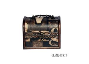 Wholesale ODM 15*10*10.5 Antique Leather Trunk for living room from china suppliers