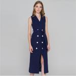 Alibaba wholesale blue sleeveless blazer dress