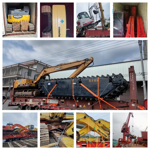 24m Excavator Boom Arm Komatsu PC700 Yellow Color 10500 mm Long Reach Boom Arm Excavator Extension Arm